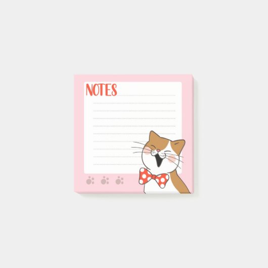 Singende Katzen-Post-It-Notizen Post-it Klebezettel (Vorderseite)