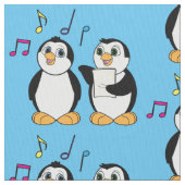 Singende Pinguine Stoff (Nahaufnahme)