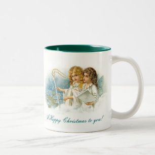 Singende Weihnachtsengel Zweifarbige Tasse