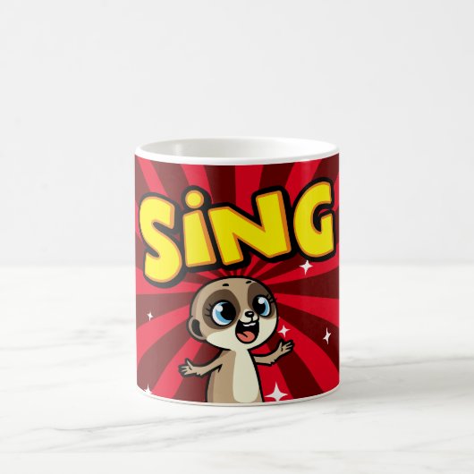 Singender Erdmännchen Kaffeetasse (Mittel)
