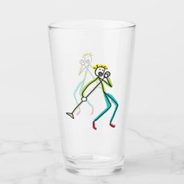 Singender Stickman Glas