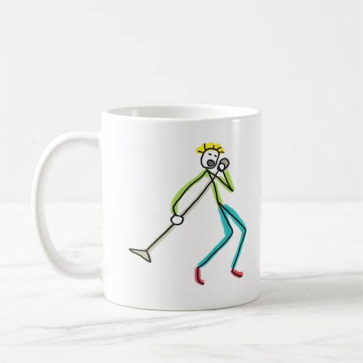Singender Stockmann Kaffeetasse (Links)