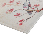 Singender Vogel Hintergrund Schneidebrett (Ecke)