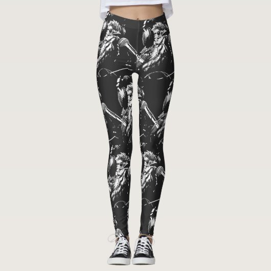 Singender Vogel Leggings (Vorderseite)
