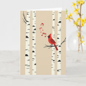 Singender Vogel Weihnachtskarte Karte (Gelbe Blume)