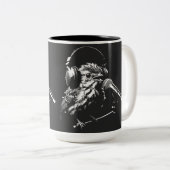 Singender Vogel Zweifarbige Tasse (VorderseiteRechts)