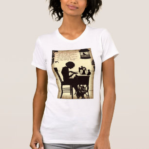 Singenede Näherin Vintage Feen Gedicht T-Shirt