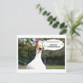 Singente Duck Holiday Card Feiertagspostkarte (Stehend Vorderseite)