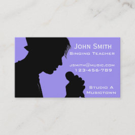 Singenund vernehmbarer Trainer Musik-Lehrer Visitenkarte