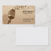 Singenund vernehmbarer Trainer Musik-Lehrer Visitenkarte (Vorne/Hinten)