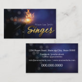 Singer Business card Visitenkarte (Vorne/Hinten)