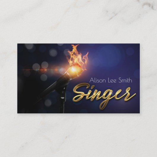 Singer Business card Visitenkarte (Vorderseite)