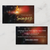 Singer Business card Visitenkarte (Vorne/Hinten)