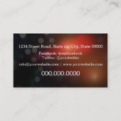 Singer Business card Visitenkarte (Rückseite)