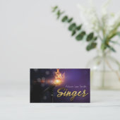Singer Business card Visitenkarte (Stehend Vorderseite)