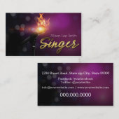 Singer Business card Visitenkarte (Vorne/Hinten)