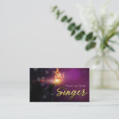 Singer Business card Visitenkarte (Stehend Vorderseite)
