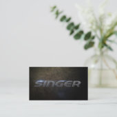 Singer Business card Visitenkarte (Stehend Vorderseite)