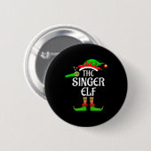 Singer Elf Matching Family Group Christmas Party P Button (Vorne & Hinten)