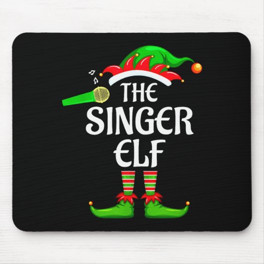 Singer Elf Matching Family Group Christmas Party P Mousepad (Vorne)