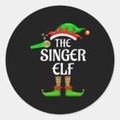 Singer Elf Matching Family Group Christmas Party P Runder Aufkleber (Vorderseite)