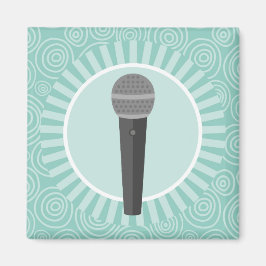 Singer Fun Turquoise Swirl Singer Magnet