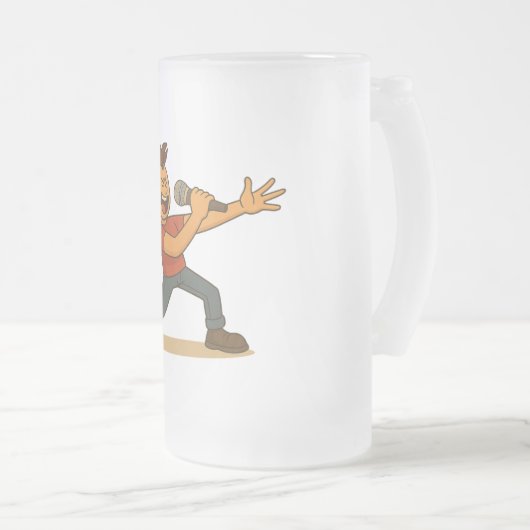 Singer getting into it mattglas bierglas (VorderseiteRechts)