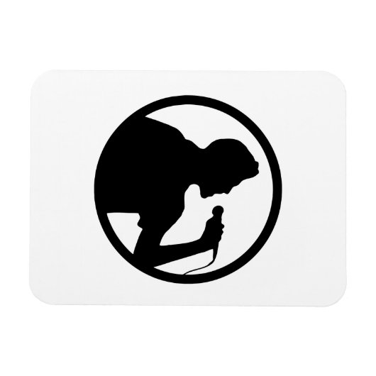 Singer Icon - Karaoke-Logo Magnet (Horizontal)