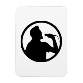 Singer Icon - Karaoke-Logo Magnet (Vertikal)