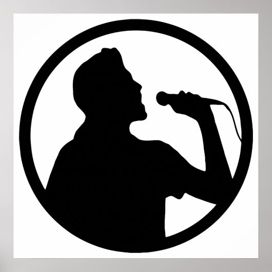 Singer Icon - Karaoke-Logo Poster (Vorne)