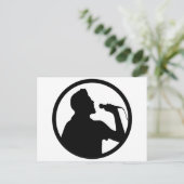 Singer Icon - Karaoke-Logo Postkarte (Stehend Vorderseite)