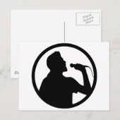 Singer Icon - Karaoke-Logo Postkarte (Vorne/Hinten)