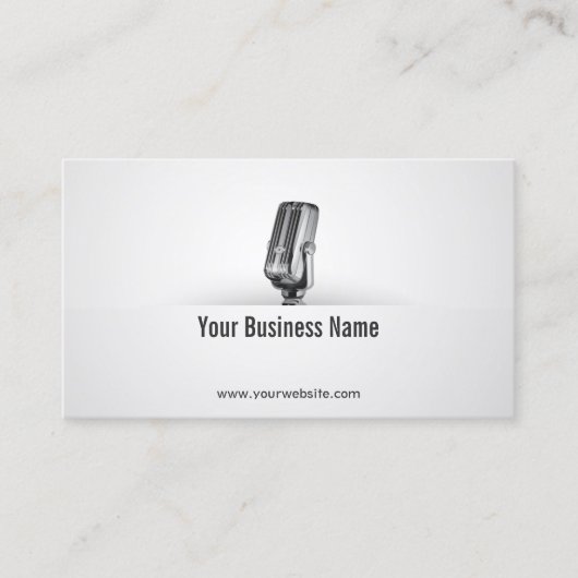 Singer Microphone Voice Teacher Comedian Visitenkarte (Vorderseite)