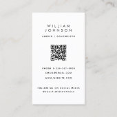 Singer Musician Foto Drummer Social Media QR-Code Visitenkarte (Rückseite)