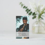 Singer Musician Foto Drummer Social Media QR-Code Visitenkarte (Stehend Vorderseite)