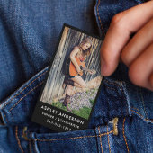 Singer Musician Foto Promo Business Card - Blk Visitenkarte