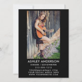 Singer Musician Foto Promo Card - Back Foto Einladung (Rückseite)