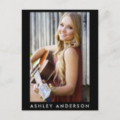 Singer Musician Foto Promo Card - Postkartengröße Postkarte (Vorderseite)