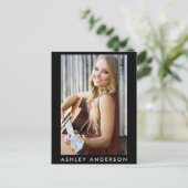 Singer Musician Foto Promo Card - Postkartengröße Postkarte (Stehend Vorderseite)