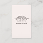 Singer Musician Foto Visitenkarte (Rückseite)