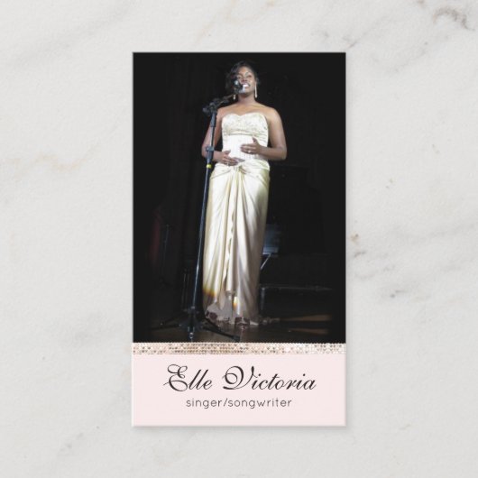 Singer Musician Foto Visitenkarte (Vorderseite)