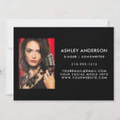 Singer Musician Full Foto Promo Card - Back Foto Einladung (Rückseite)