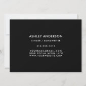 Singer Musician Full Foto Promo Card - Back Text Einladung (Rückseite)