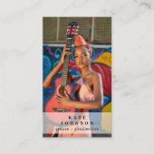 Singer Musician Photo Modern Musical Visitenkarte (Vorderseite)