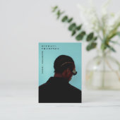 Singer Musician Photo Performer Model QR Code Visitenkarte (Stehend Vorderseite)