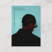 Singer Musician Photo Performer Model QR Code Visitenkarte (Vorderseite)