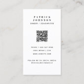 Singer Musician Songwriter Foto QR Code Visitenkarte (Rückseite)