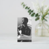 Singer Musician Songwriter Foto QR Code Visitenkarte (Stehend Vorderseite)