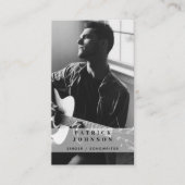 Singer Musician Songwriter Foto QR Code Visitenkarte (Vorderseite)