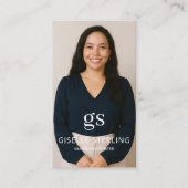 Singer Songwriter Foto Social Media QR Code Visitenkarte (Vorderseite)